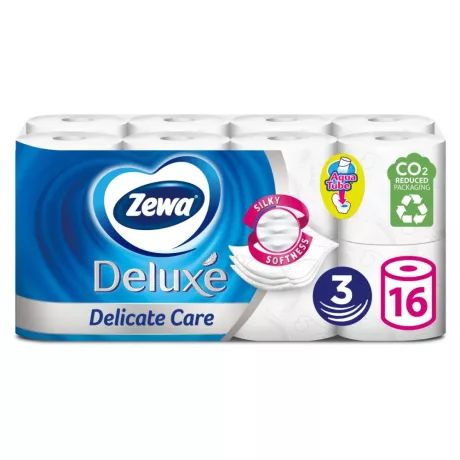 Toalettpapír, 3 rétegű, kistekercses, 16 tekercs, ZEWA  Deluxe, fehér