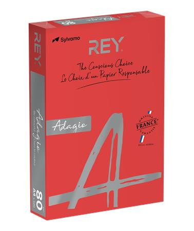 Fénymásolópapír, színes, A4, 80 g, REY Adagio, intenzív piros