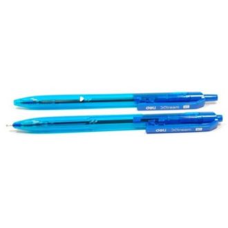 Golyóstoll, 0,7 mm, nyomógombos, DELI Xtream, kék