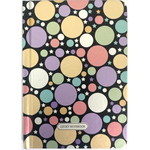 Notesz kemény fedeles A/6 64lap sima Lucky Notebook