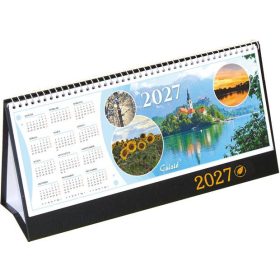 Naptár, asztali, álló, CSÍZIÓ "Öko", fekete
