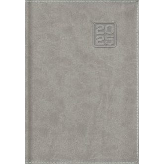 Naptár, tervező, B5, heti, DAYLINER Square, szürke, 2025