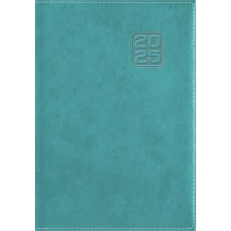 Naptár, tervező, B5, heti, DAYLINER Square, türkiz, 2025