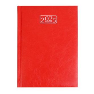   Naptár, tervező, A5, napi, VICTORIA OFFICE Chrono, piros, 2025