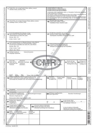 Nyomtatvány, nemzetközi fuvarlevél, 4 példány, A4, VICTORIA PAPER  CMR 