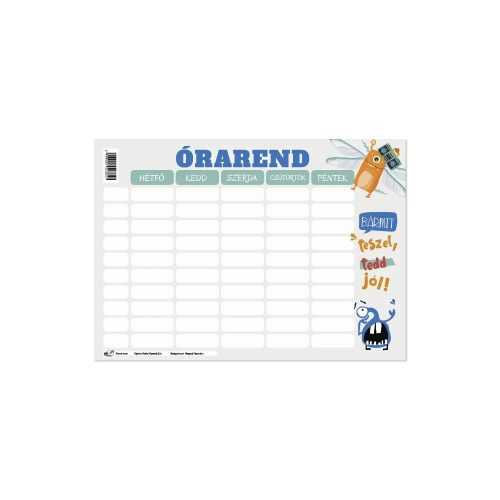 Órarend pd 165x17 mm Monsters 2023