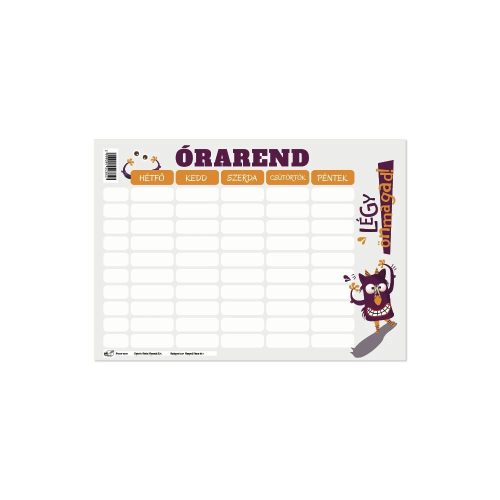 Órarend pd 165x17 mm Monsters 2023