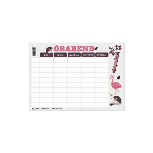 Órarend pd 165x17 mm Monsters 2023