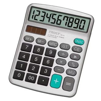 Számológép, asztali, 12 számjegy, Truly 731-12, szürke