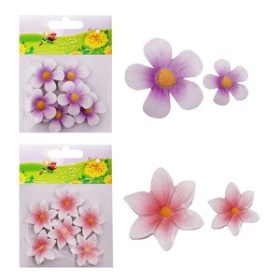   Kreatív dekoráció virágfej öntapadós 6db/cs, többféle