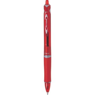 Golyóstoll, 0,25 mm, nyomógombos, PILOT Acroball, piros