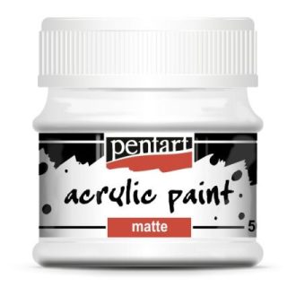 Akrilfesték, matt, Pentart, 50 ml, fehér