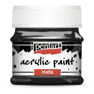 Akrilfesték, matt, Pentart, 50 ml, fekete