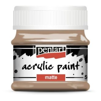 Akrilfesték, matt, Pentart, 50 ml, sötét homok
