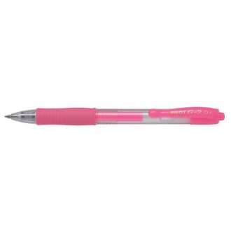 Zseléstoll, 0,37 mm, nyomógombos, PILOT  G-2 Neon , pink