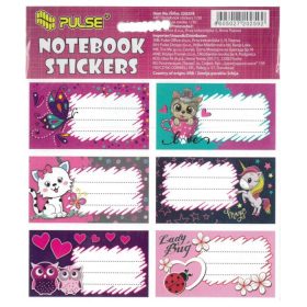 Füzetcímke, 30 db, PULSE,  Girls 