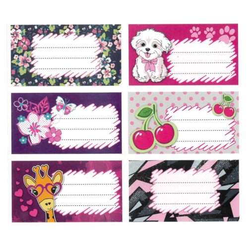 Füzetcímke, 30 db, PULSE,  Girls 