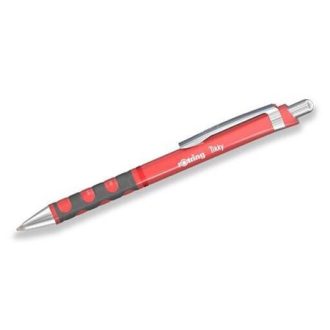   Golyóstoll, 0,8 mm, nyomógombos, tearózsa tolltest, ROTRING  Tikky , kék