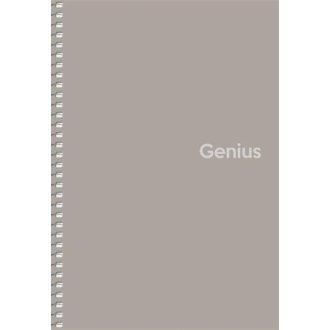   Spirálfüzet, A5, kockás, 80 lap, PP borító, SHKOLYARYK Genius, vegyes
