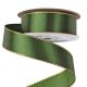 Szatén szalag arany szegéllyel 25mm x 20m - Sötétzöld