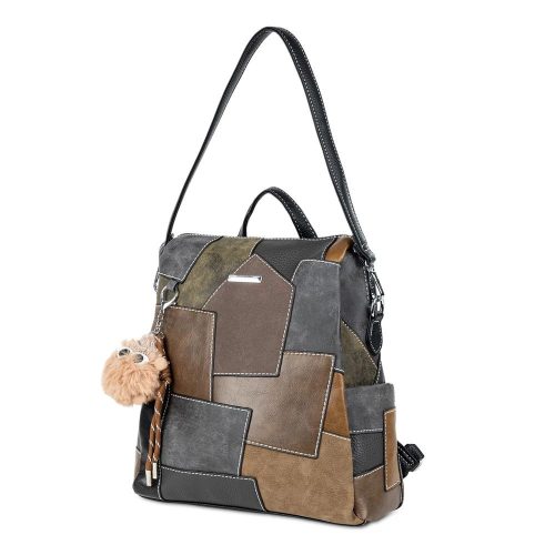 Női Műbőr Patchwork Hatású Hátitáska