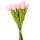 Élethű Tulipán köteg, gumi, 10szál, rózsaszín, M32cm