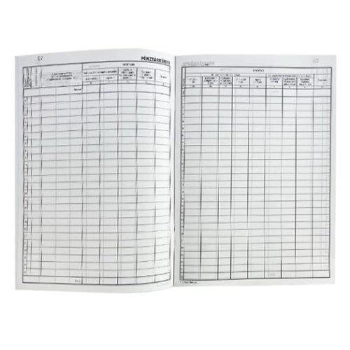 Nyomtatvány, pénztárkönyv, A4, 50 lapos