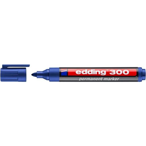 Alkoholos marker, 1,5-3 mm, kúpos, EDDING 300, kék
