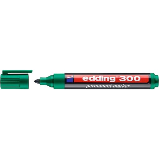 Alkoholos marker, 1,5-3 mm, kúpos, EDDING 300, zöld