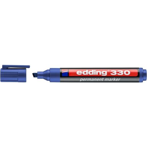 Alkoholos marker, 1-5 mm, vágott, EDDING 330, kék