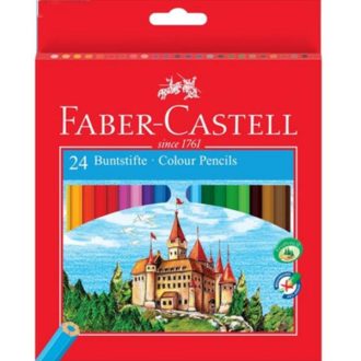   Színes ceruza készlet, hatszögletű, FABER-CASTELL Classic, 24 különböző szín