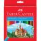 Színes ceruza készlet, hatszögletű, FABER-CASTELL Classic, 24 különböző szín