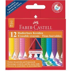   Zsírkréta, háromszögletű, FABER-CASTELL  Grip , 12 különböző szín