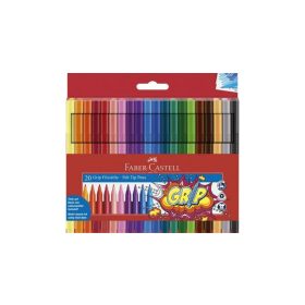   Filctoll készlet, háromszögletű, FABER-CASTELL Grip, 20 különböző szín