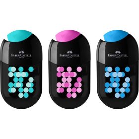   Hegyező, kétlyukú, 2 tartályos, FABER-CASTELL, vegyes színek