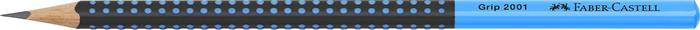 Grafitceruza, HB, háromszögletű, FABER-CASTELL  Grip 2001 , fekete, kék