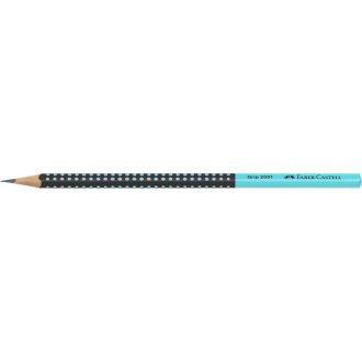   Grafitceruza, HB, háromszögletű, FABER-CASTELL Grip 2001, fekete, türkiz