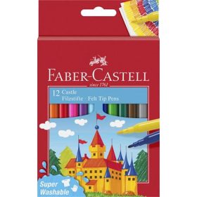   Filctoll készlet, FABER-CASTELL, 12 különböző szín Castle
