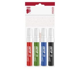   Flipchart marker készlet, 1-3 mm, kúpos, ICO  Artip 11, 4 különböző szín