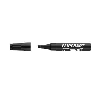 Flipchart marker, 1-4 mm, vágott, ICO Artip 12, fekete