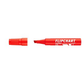 Flipchart marker, 1-4 mm, vágott, ICO Artip 12, piros