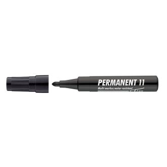 Alkoholos marker, 1-3 mm, kúpos, ICO Permanent 11, fekete