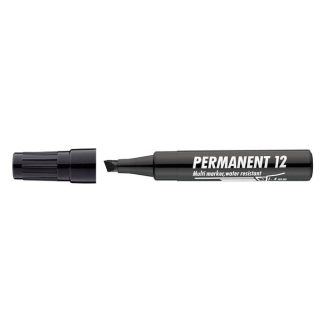 Alkoholos marker, 1-4 mm, vágott, ICO Permanent 12, fekete