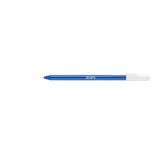 Golyóstoll, 0,7 mm, kupakos, ICO Signetta, kék