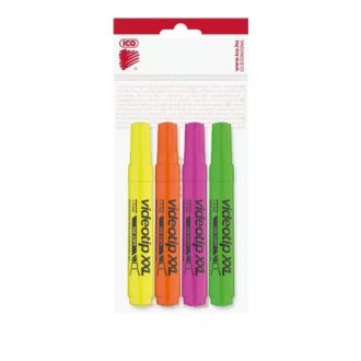   Szövegkiemelő készlet, 1-4 mm, ICO Videotip, 4 különböző szín