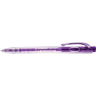   Golyóstoll, 0,38 mm, nyomógombos, STABILO  Liner 308 , lila