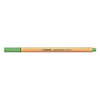 Tűfilc, 0,4 mm, STABILO Point 88, neon zöld