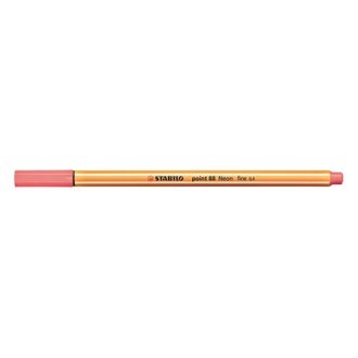 Tűfilc, 0,4 mm, STABILO Point 88, neon piros