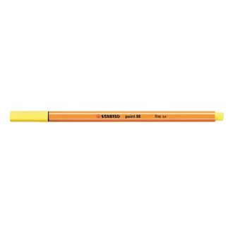 Tűfilc, 0,4 mm, STABILO Point 88, citromsárga