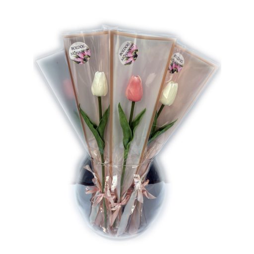 Élethű tulipán – elegáns és tartós ajándék - rózsaszín
